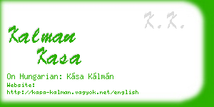 kalman kasa business card