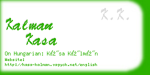 kalman kasa business card